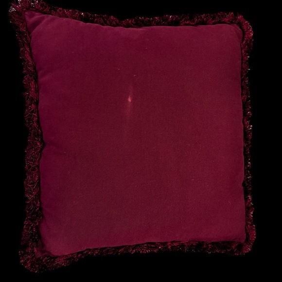 Christmas Metallic Tapestry Throw Pillow Angel Peace 14”x14” - Picture 5 of 6